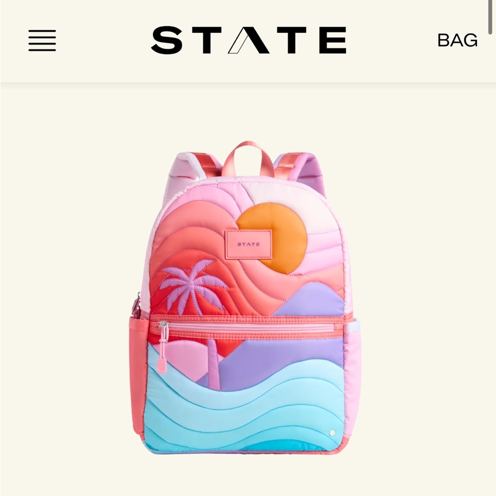 STATE Kids Backpack in Pink, Orange, and Blue